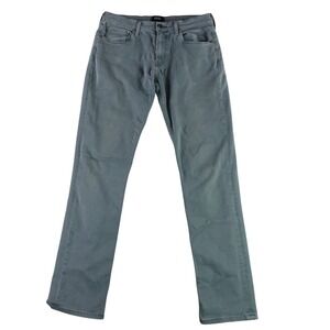 Paige Federal Slim Straight Jeans Mens 32x34 Gray Transcend Stretch USA Made